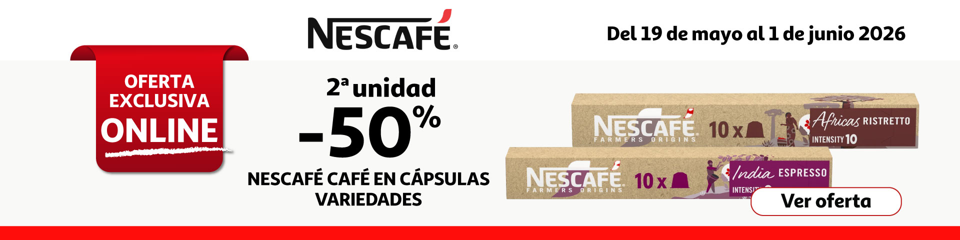 2ª Unid. al 50% - NESCAFÉ Café en cápsulas