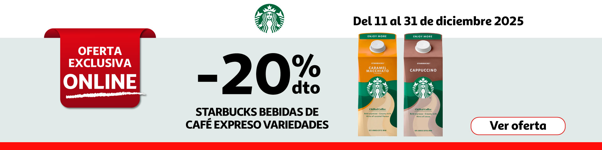 20% Dto. - STARBUCKS Bebidas de café expreso