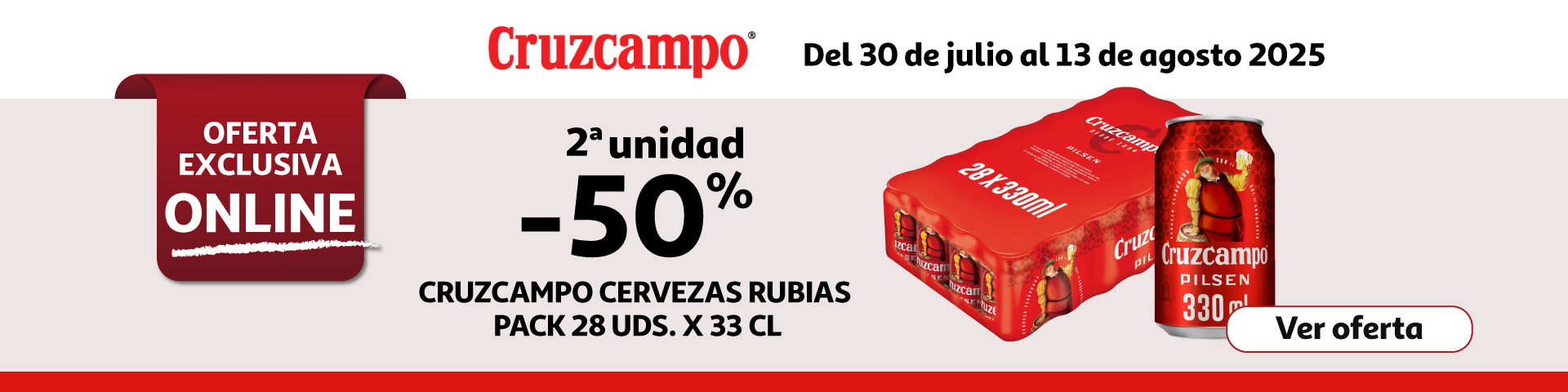 2ª al 50% - CRUZCAMPO Cervezas rubias