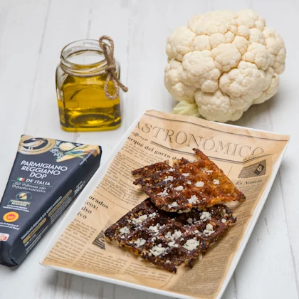 Receta de Gofres salados de coliflor