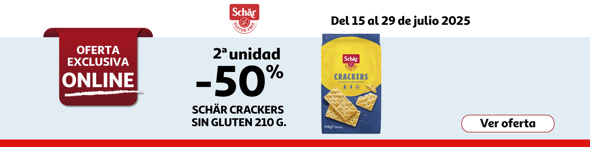 2ª al 50% - SCHÄR Crackers Sin Gluten 