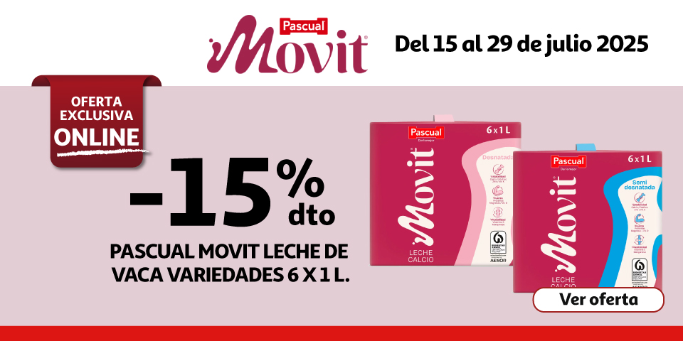 15% Dto. - PASCUAL Movit Leches