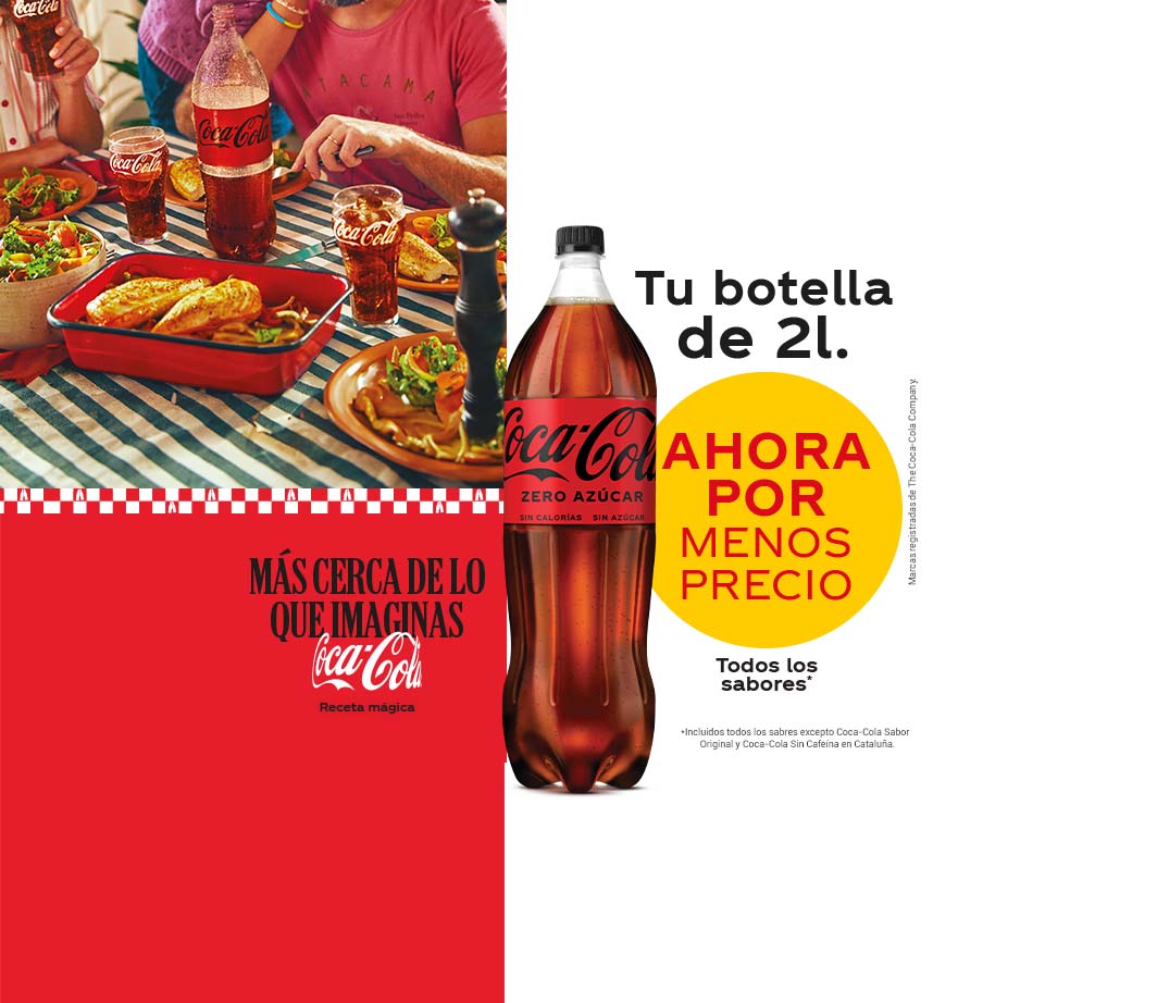 Coca cola disfruta de tu botella de 2L por menos precio