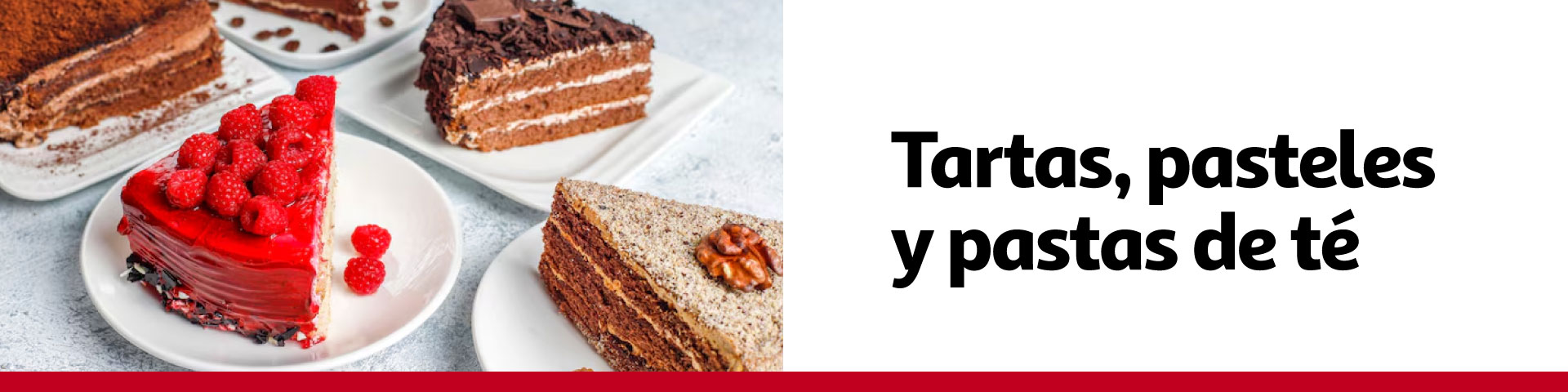 Tartas, pasteles y pastas de té