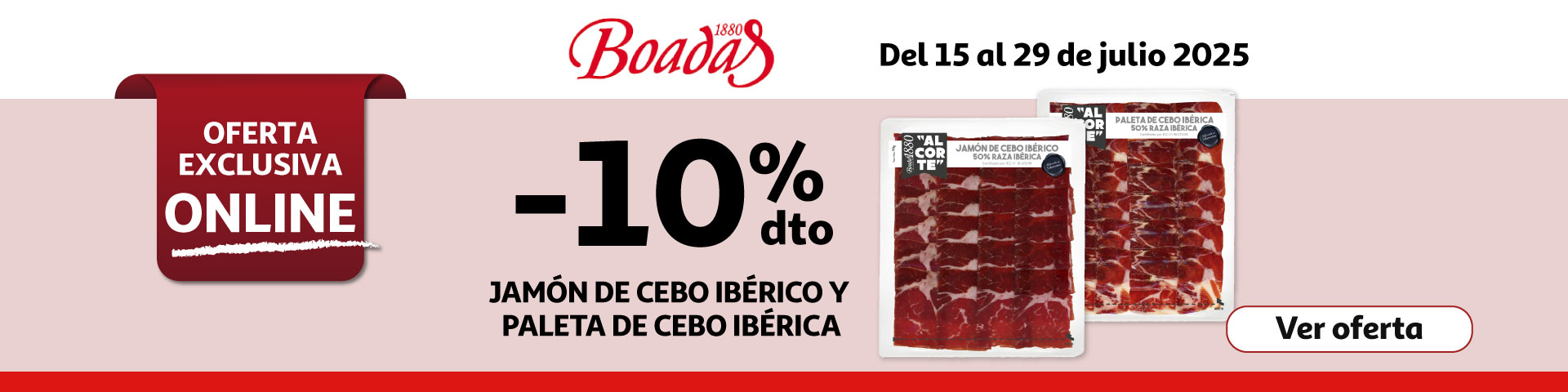 10% Dto. - Jamón y Paleta cebo ibérico Boadas