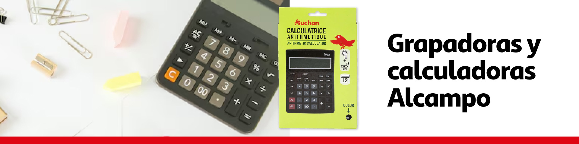 Grapadoras y calculadoras Alcampo
