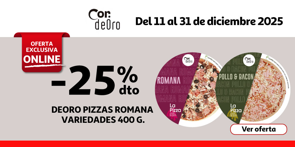 -25% Dto. - PIZZAS DE ORO 