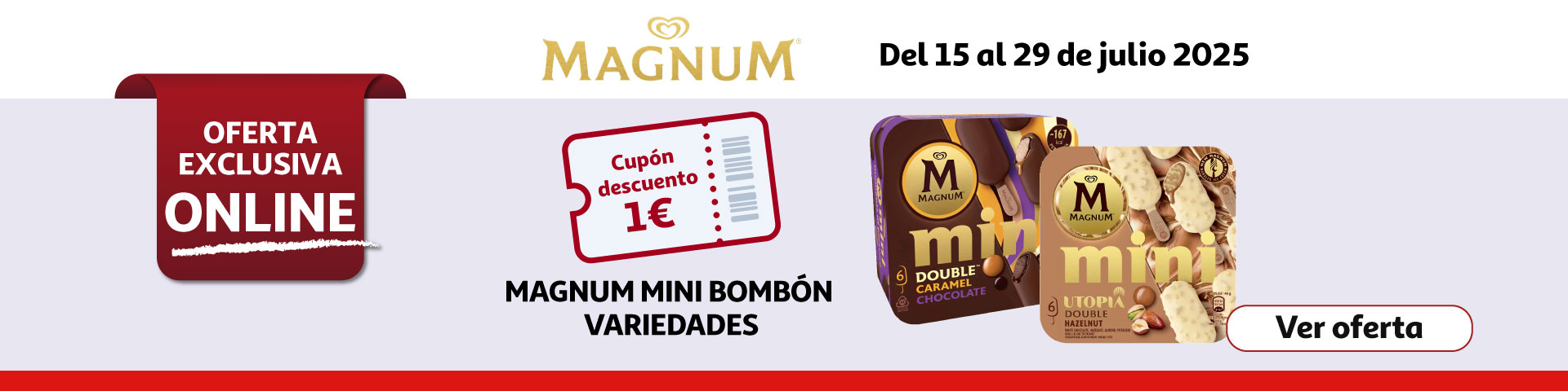 Cupón 1€ - MAGNUM Mini bombón