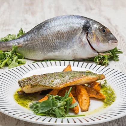 Receta de dorada asada con aliño