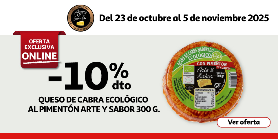10% Dto. - ARTE&SABOR Queso de cabra ecológico al pimentón