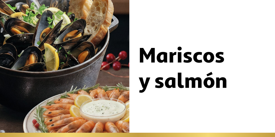 Mariscos y salmón