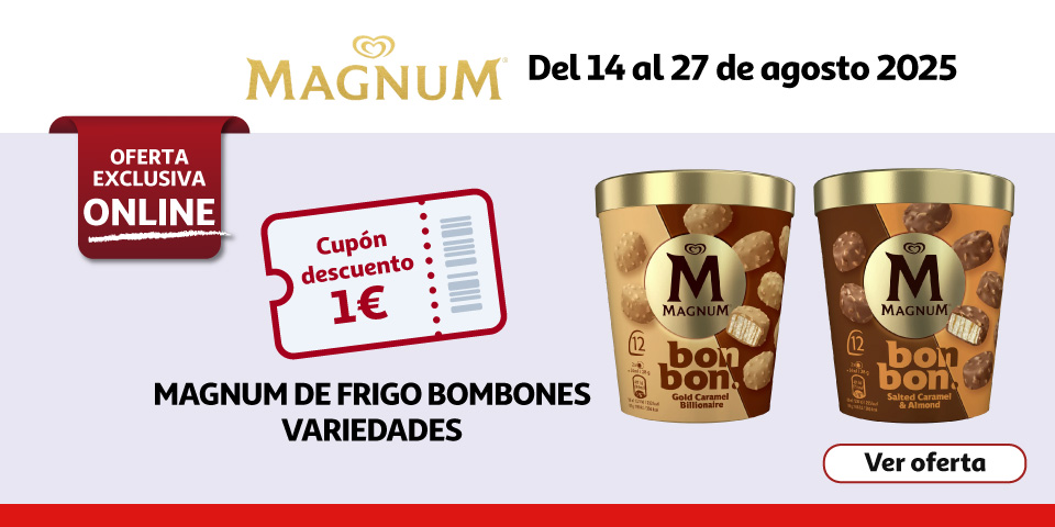 Cupón 1€ - MAGNUM Bonbon de Frigo Bombones