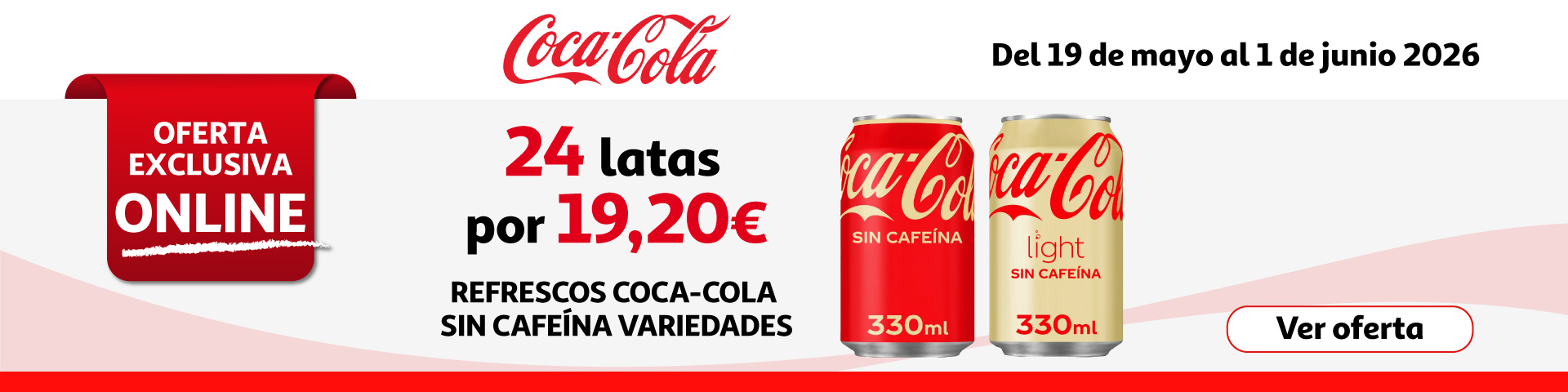 24 Latas por 19,20€ - Coca-Cola