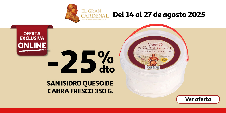 25% Dto. - SAN ISIDRO Queso de cabra fresco 350 g.