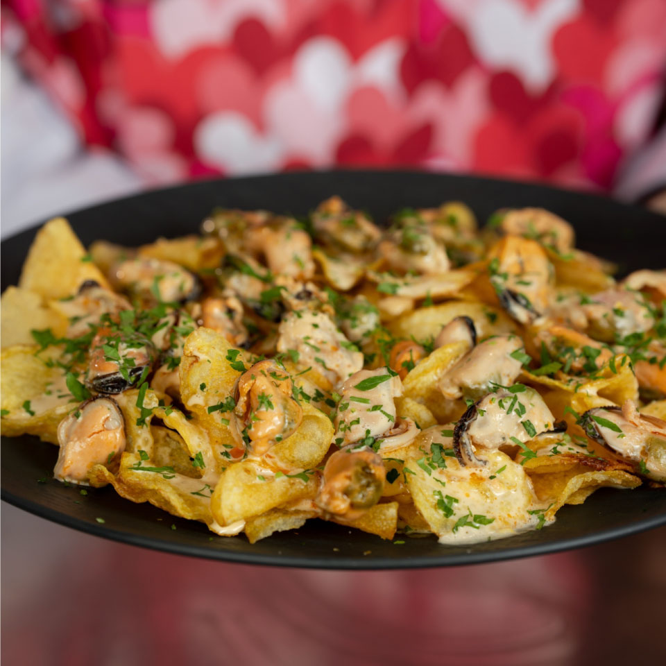 Patatas fritas con mejillones en escabeche - Receta de Alberto Chicote en Alcampo