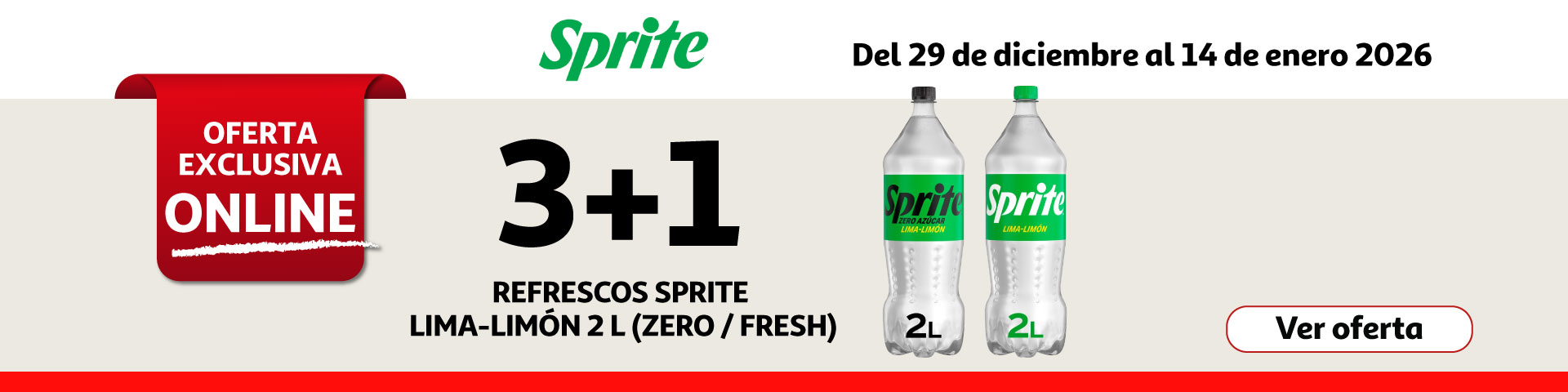 3+1 de regalo - Refrescos SPRITE