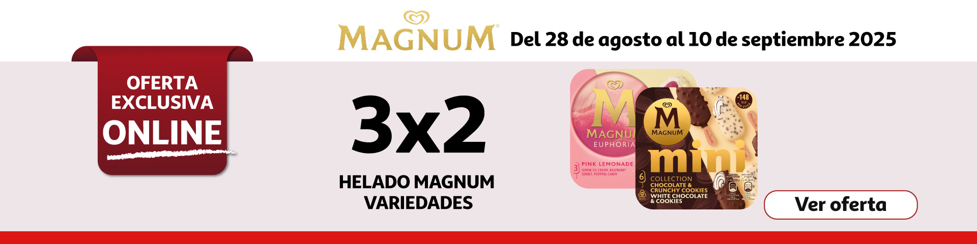 3x2 en helados MAGNUM