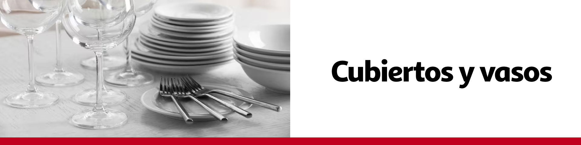 Cubiertos y vasos