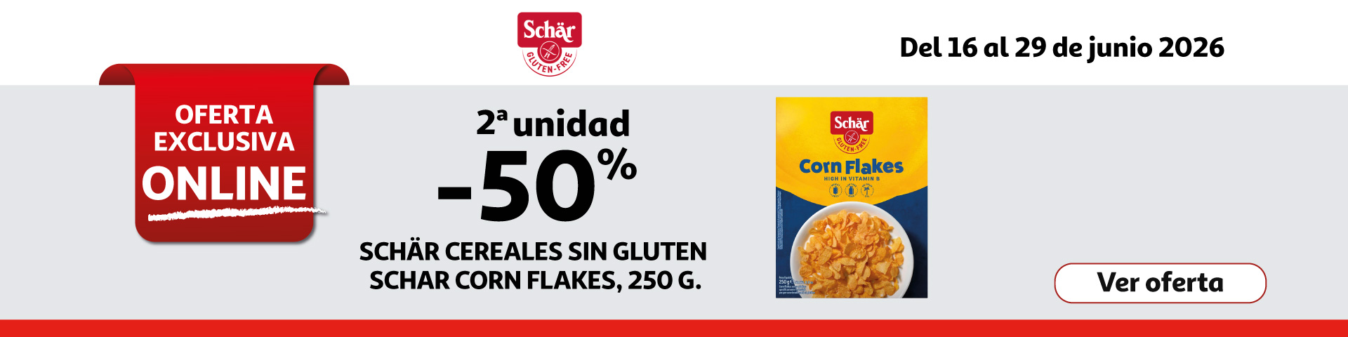 2ª Unid. al 50% - SCHÄR Cereales sin gluten 