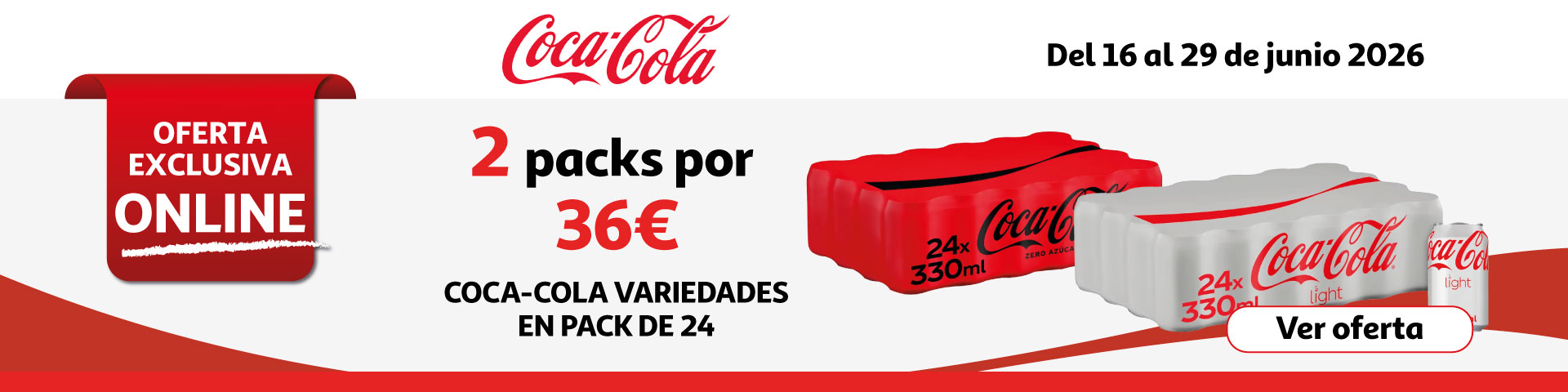 2 PACKS por 36€ - COCA-COLA variedades