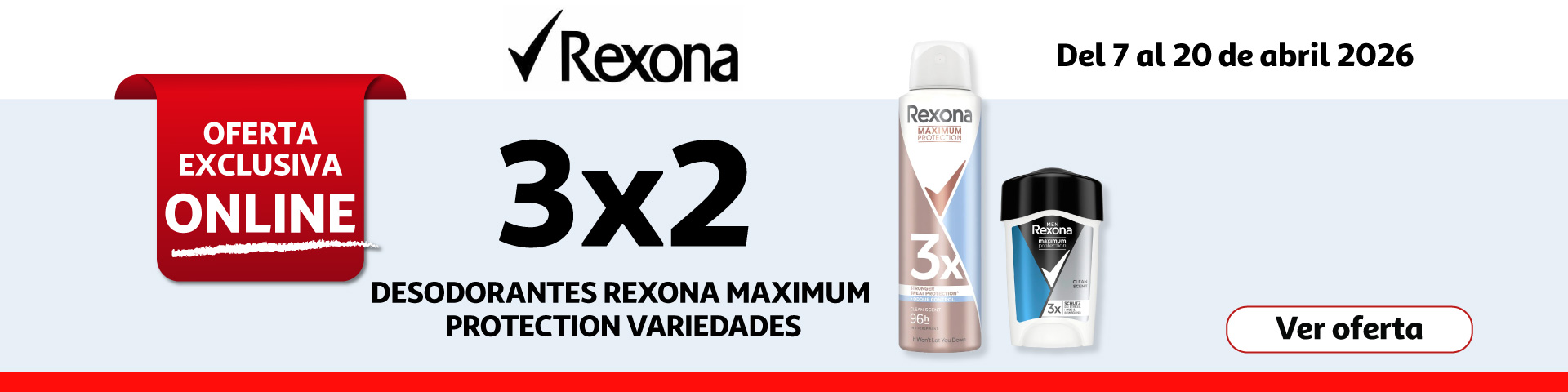 3x2 - Desodorantes REXONA