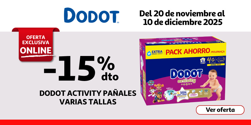 15% Dto. - DODOT Sensitive Pañales