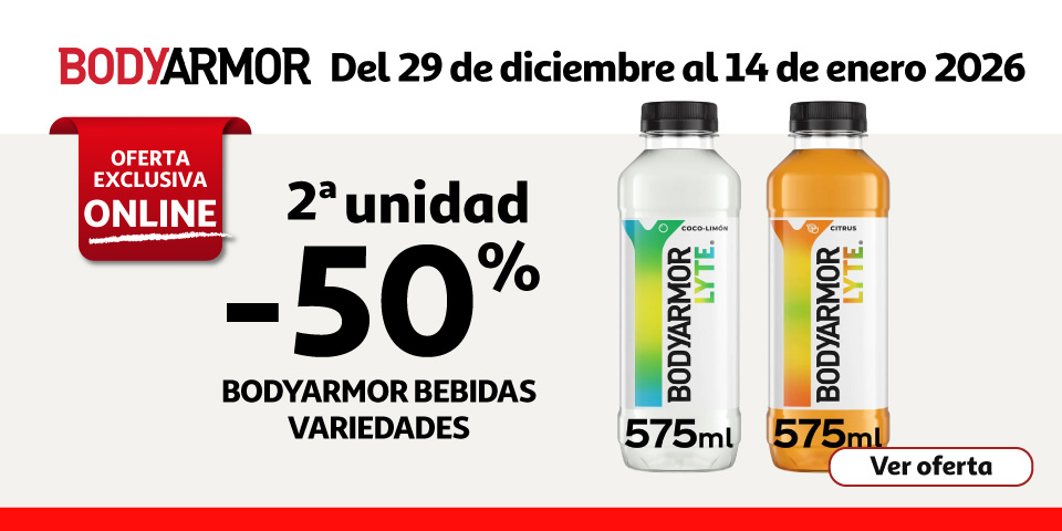 2ª Unid. al 50% - Bebidas BODYARMOR