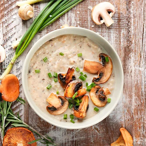 Crema de champiñones