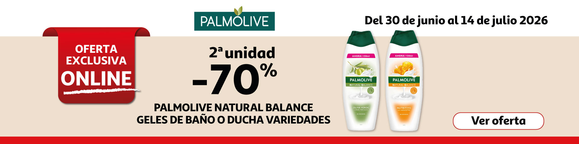 2ª Unid. al 50% - PALMOLIVE Geles de baño o ducha 