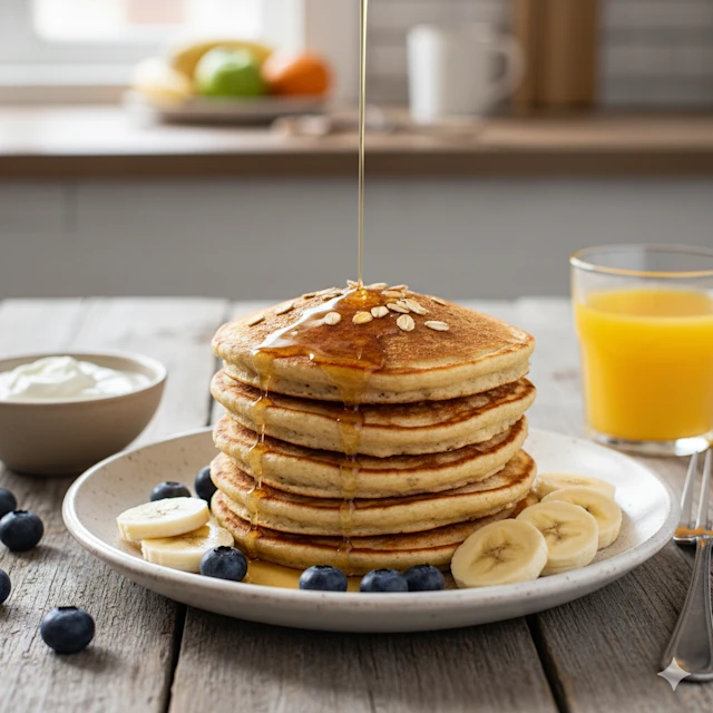 Tortitas de avena y plátano