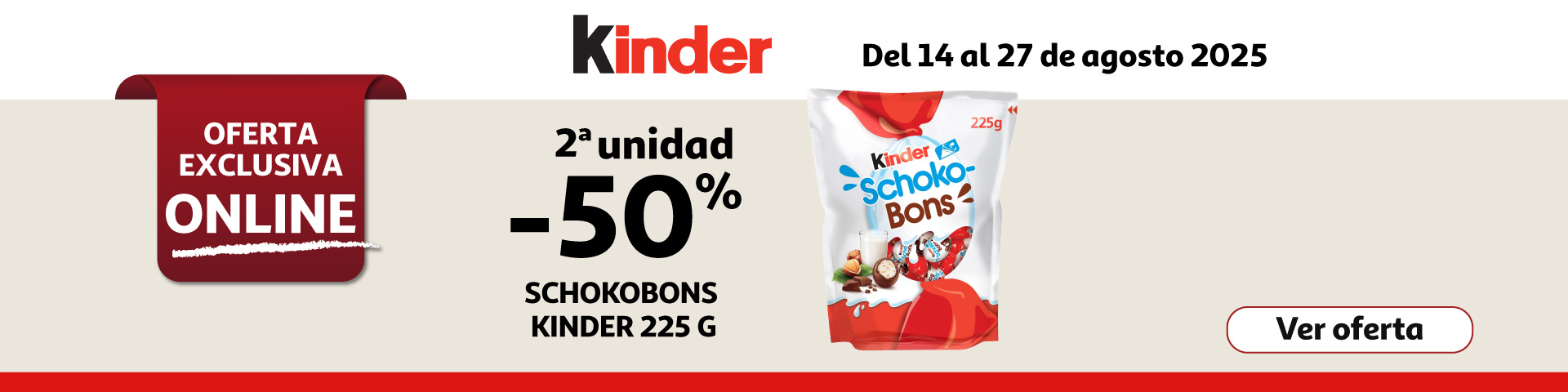 2ª al 50% - KINDER Huevos de chocolate 