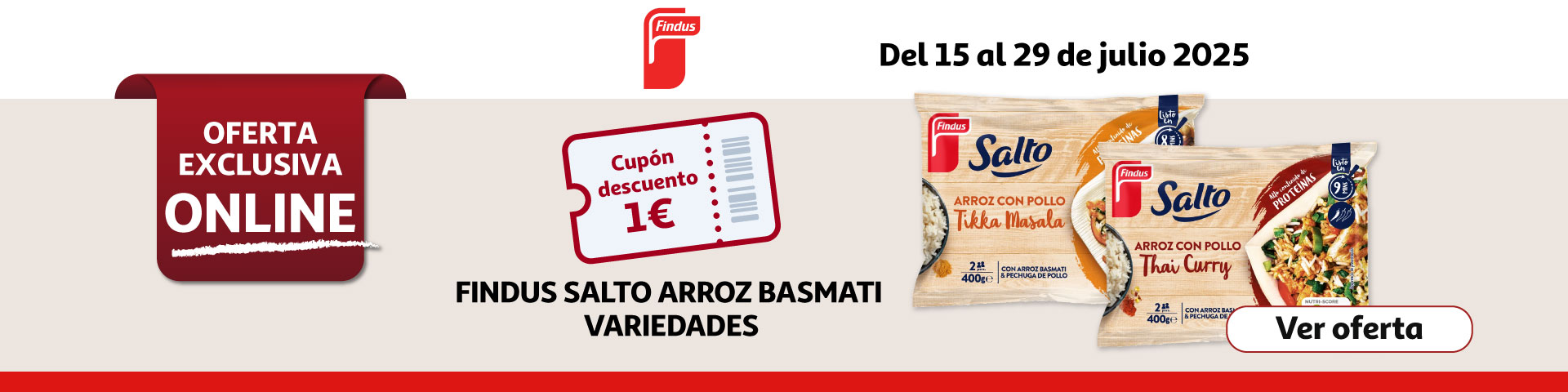 Cupón 1€ - FINDUS Salto Arroz