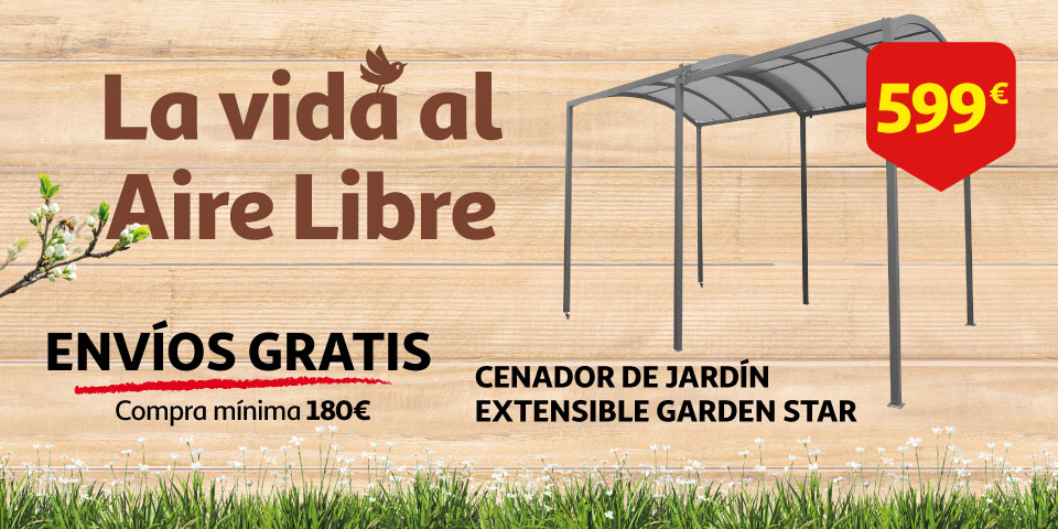 Cenador de jardín extensible GARDEN STAR ALCAMPO