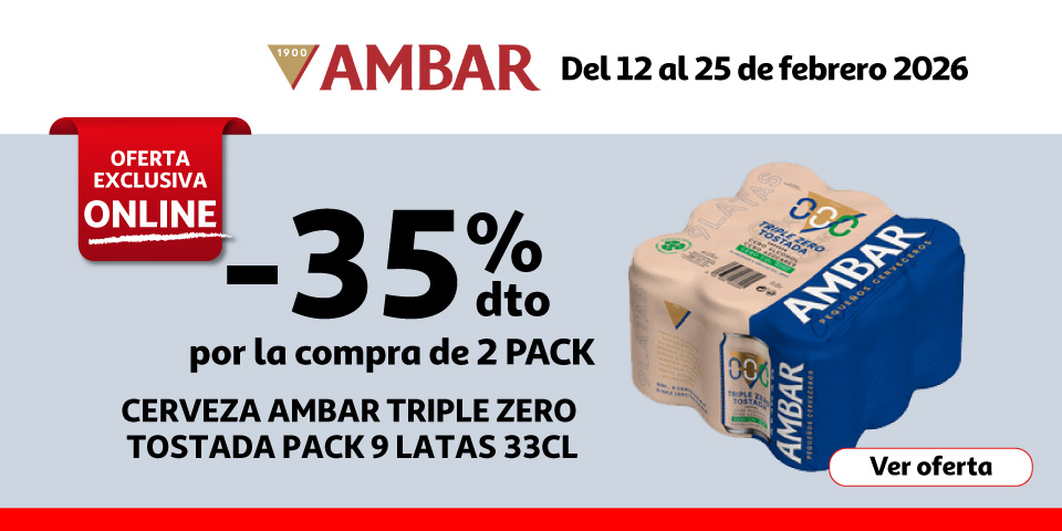 35% Dto. - 2 Packs de 9 latas iguales AMBAR