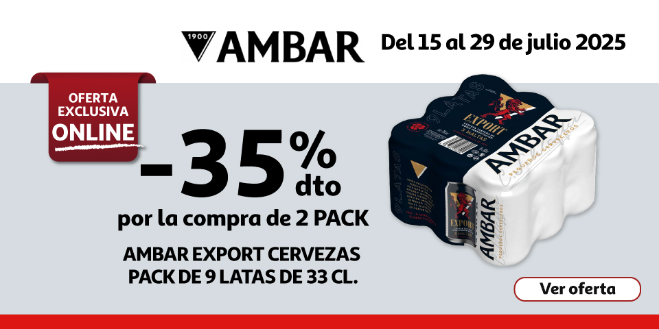 35% Dto. - 2 Packs de 9 latas iguales AMBAR EXPORT