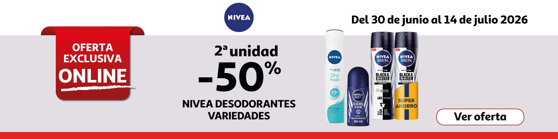 2ª Unid. al 50% - NIVEA desodorantes