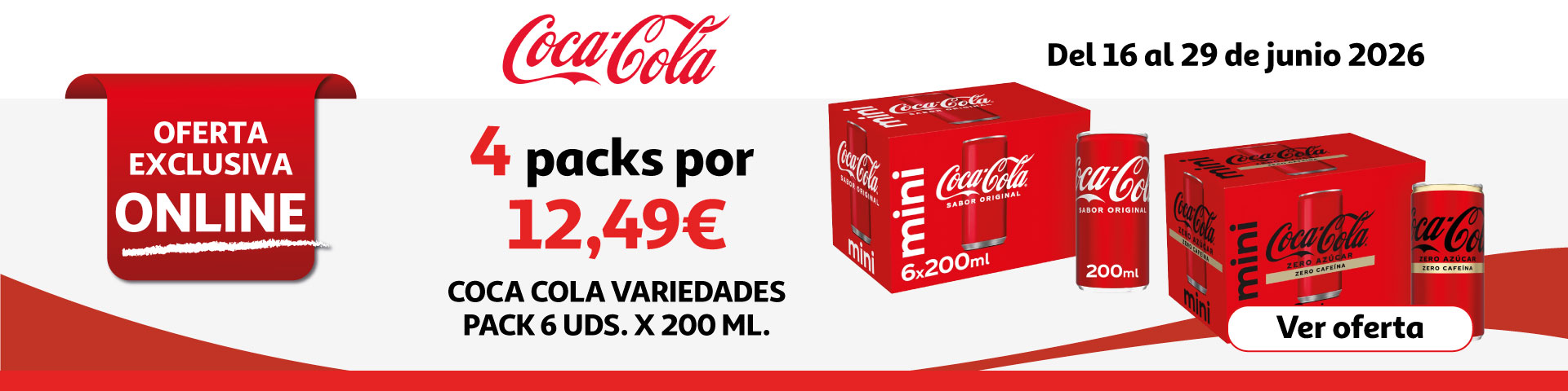 4 PACKS por 12.49€ - COCA-COLA variedades
