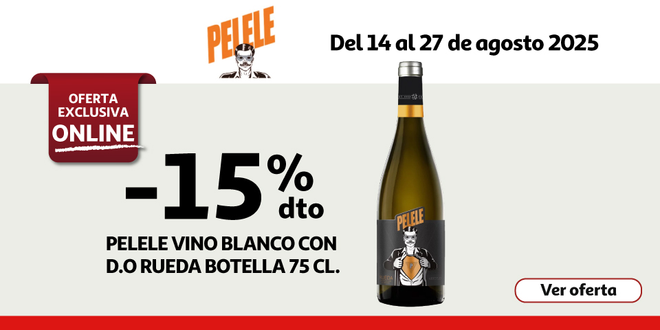 15% Dto. - PELELE Vino blanco con D.O Rueda botella 75 cl