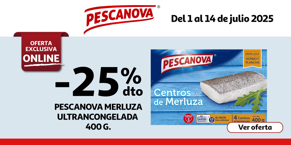 25% Dto. - PESCANOVA Merluza ultrancongelada