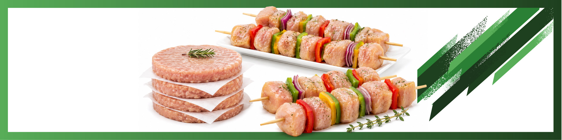 Burger meat, pinchos y otros