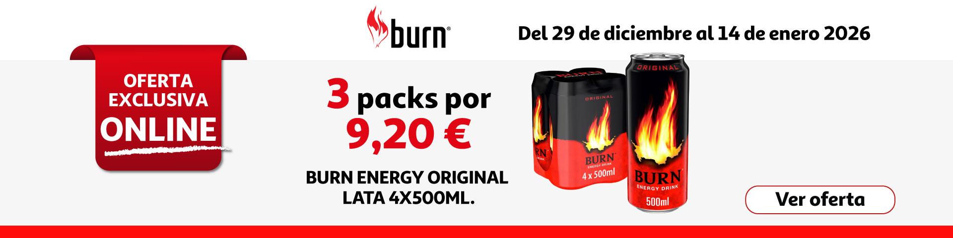 3 packs por 9,20€ - BURN Energy Original 