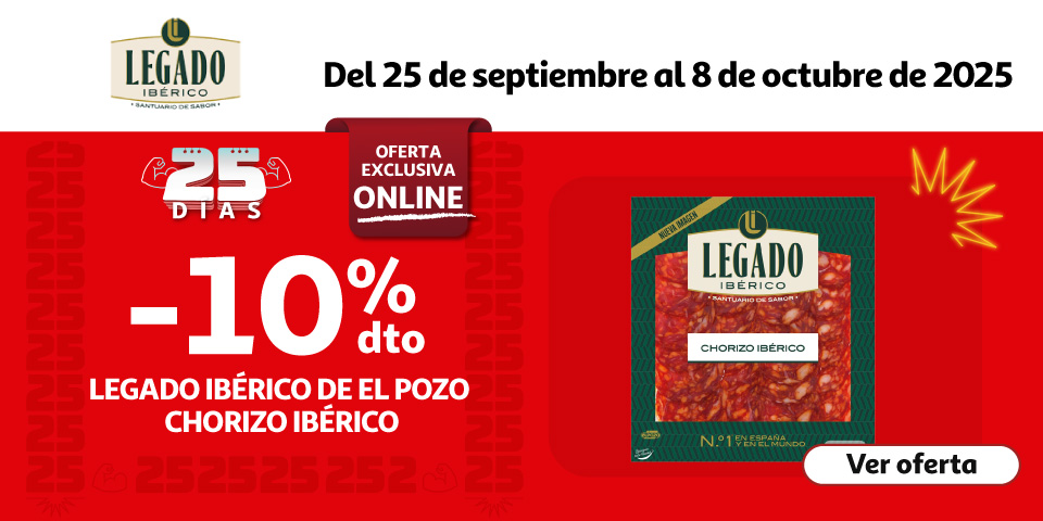 10% Dto. - LEGADO IBÉRICO de El Pozo Chorizo ibérico