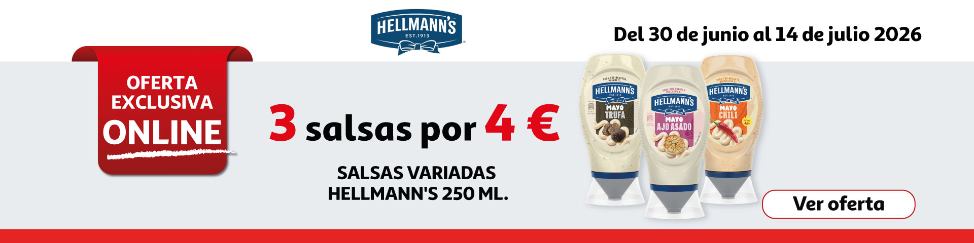 3 salsas por 4 euros - HELLMANN"S