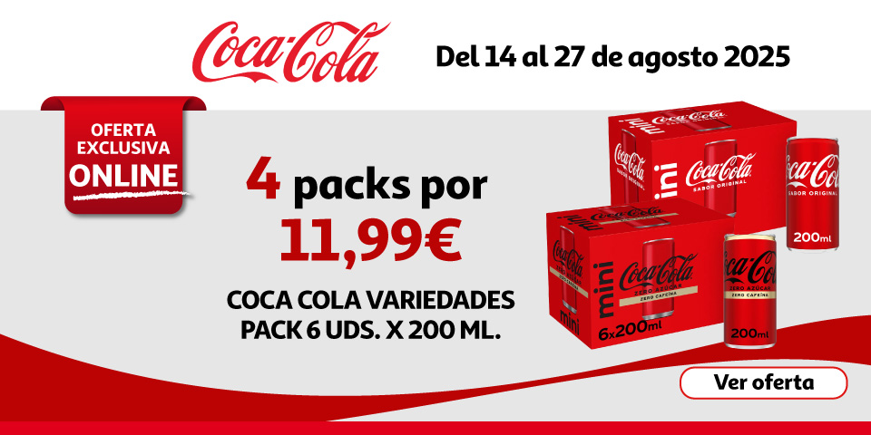 11,99€ por la compra de 4 packs - CocaCola 