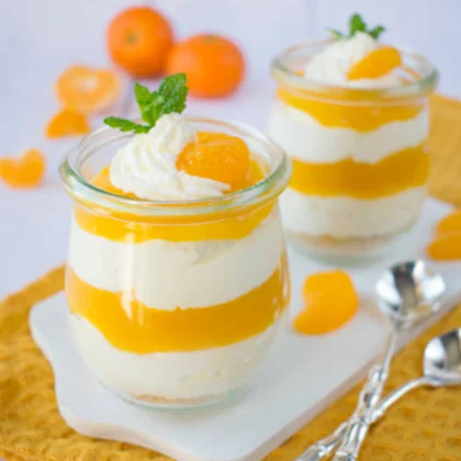 Vasitos d emascarpone y mandarina
