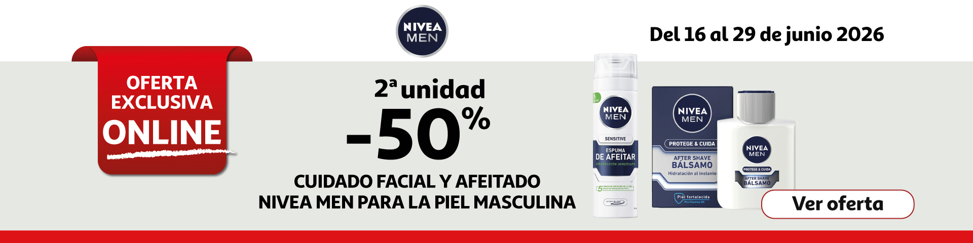 2ª Unid. al 50% - Cuidado facial y afeitado Nivea Men