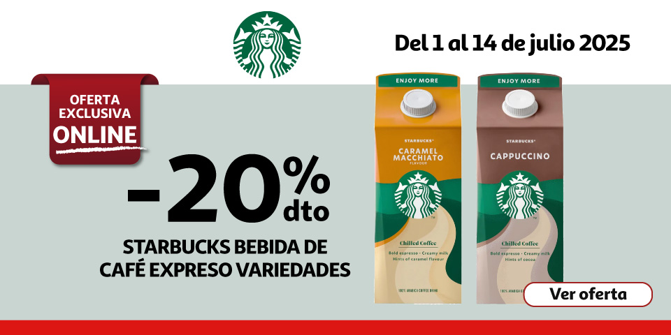20% Dto. - STARBUCKS Bebidas de café expreso 