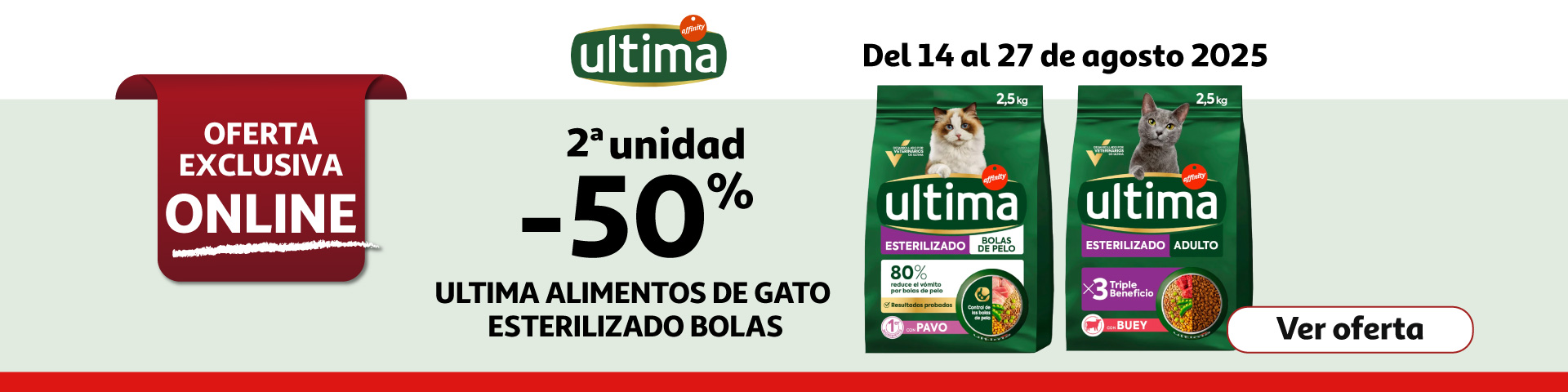 2ª al 50% - ULTIMA Alimentos para gatos