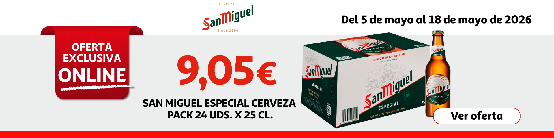 9,05€ - SAN MIGUEL ESPECIAL Cerveza