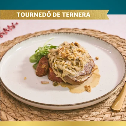 Receta tournedó de ternera con salsa de alcaparras con boniato